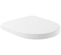Asiento para inodoro O.novo de Villeroy & Boch, asiento con bisagras de acero inoxidable, aro fabricado de Duroplast resistente, pieza de recambio original, en forma de D, color blanco, brillante