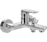 Villeroy & Boch O.novo - Grifo monomando para bañera con protección de reflujo y función de recambio, para ahorro de agua, redondo, cromado