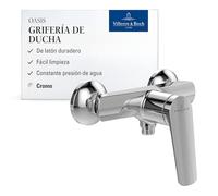 Villeroy & Boch Oasis grifo de ducha - Grifo monomando con protección antirretorno y cartucho cerámico - Grifo mezclador para montaje sobre revoque - Bajo consumo AirPlus - Chrom