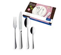 Villeroy & Boch - Oscar Set de Cubiertos, 24 Piezas Plata, Apto para Lavavajillas, Cubertería 6 Personas, Set Cubierto Platino, Acero Inoxidable