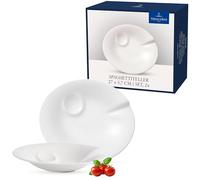 Villeroy & Boch Pasta Passion Platos para espaguetis, Set de 2, 30,7 x 26,3 x 5,7 cm, Porcelana , Blanco, 2 piezas