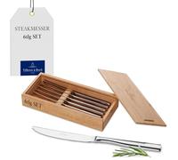 Villeroy & Boch Piemont Juego de cuchillos para pizza y carne, 6 piezas, acero inoxidable