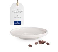 Villeroy & Boch - Platillo de espresso Afina de porcelana premium, posavasos para tazas de moka y espresso, fabricado en Alemania, apto para lavavajillas y microondas, apilable, blanco
