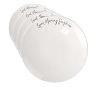 Villeroy & Boch Plato De Desayuno Statement Good Morning Sunshine 21X21X2,5Cm, Plato De Porcelana Blanca (Paquete de 4)