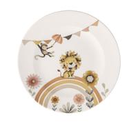 Villeroy & Boch - Boho kids Roar like a lion Plato para niños, Plato de porcelana en estilo boho, Plato para vajilla infantil, Ø 21,5 cm, Aptos para lavavajillas, Aptos para microondas, Multicolor