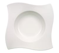 Villeroy & Boch NewWave Plato de Pasta de Onduladas Formas, Porcelana, Blanco