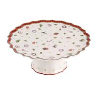 Villeroy & Boch Toy's Delight Fuente para Pastel con Pie Pequeña de 21 cm de Diámetro, Porcelana, Blanco/Multicolor
