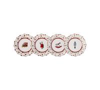 Villeroy & Boch Plato Toy's Delight 4 piezas Blanco-rojo