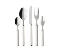 Villeroy & Boch - Play! Set de cubertería White Pearl de 30 piezas | Cubertería de acero inoxidable con mangos de plástico blanco perla para hasta 6 personas, apto para lavavajillas