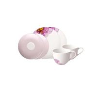 Villeroy & Boch Rose Garden, Set De Café, 6 Piezas, Para 2 Personas, Porcelana Premium