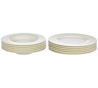 Villeroy & Boch Royal Juego de mesa para 6 personas, 12 piezas, Porcelana Premium Bone, Blanco
