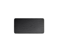 VILLEROY & BOCH Servierplatte rechteckig Manufacture Rock 35x18cm negro