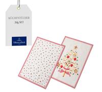 Villeroy & Boch - Set de Trapos de Cocina Winter Bakery Delight, 2 Piezas | Trapos de Cocina Decorativos con Motivos navideños de algodón, 50 x 70 cm