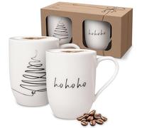 Villeroy & Boch - Set Statement Xmas Árbol, Set De Regalo 2 Piezas, Taza De Porcelana Blanca, Capacidad 280 Ml