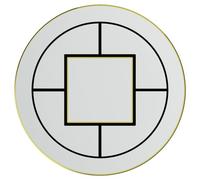 Villeroy & Boch Signature MetroChic plato de presentación y para tartas, diámetro de 33 cm, blanco, negro y oro