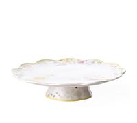 Villeroy & Boch Spring Awakening Fuente para Tarta/Pastel con Pie Amarillo,Verde, Plato para Tortas, Plato De Pastel, Pascua Decoración, Decoración De Pascua, Premium Porcelain
