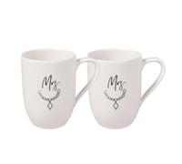 Villeroy & Boch Statement set de tazas Mrs and Mrs, 2 unidades, 280 ml