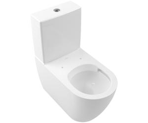 Villeroy & Boch Subway 2.0 Inodoro lavable sin borde para combinación, Ovale, de pie, DirectFlush, 370x700x400mm, 5617R0R1, Color: Cerámica Blanca