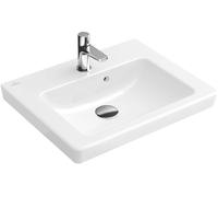 Lavamanos Subway 2.0 de Villeroy & Boch, 1 agujero para grifo, con rebosadero, 450x370mm, 73154501, Color: Blanco