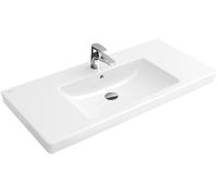 Lavabo de armario Subway 2.0 de Villeroy & Boch, para griferías de 3 agujeros, con rebosadero, 800x470mm, 717580R1, Color: Cerámica Blanca