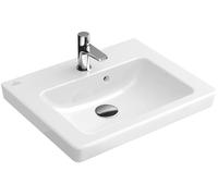 Villeroy & Boch Subway 2.0 lavamanos, 1 agujero para grifo, con rebosadero, parte inferior pulida, 500x400mm, 73155G01, Color: Blanco