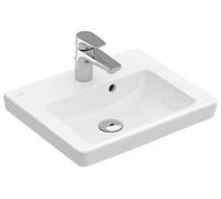 Villeroy & Boch Subway 2.0 lavamanos, rectangular, 1 agujero para grifo, con rebosadero, 450x370mm, 7315F501, Color: Blanco