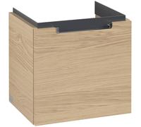 Villeroy & Boch Subway 2.0 mueble bajo para lavabo, 1 cajón, 440x420x352mm, A68410VJ, Color: Roble Nórdico, mango cromado brillante