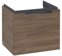 Villeroy & Boch Subway 2.0 mueble bajo para lavabo, 1 cajón, centro lavabo, 485x420x380mm, A68510VH, Color: Roble Arizona, mango cromado brillante