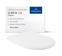 Villeroy & Boch Subway 2.0 SlimSeat asiento WC forma en D - Blanco Alpino