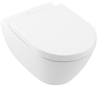 Villeroy & Boch Subway 2.0 taza de inodoro con asiento de cierre suave suspendido sin reborde blanco brillante 5614HRR1