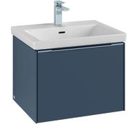 Villeroy & Boch Subway 3.0, 572x429x478 mm, mueble de lavabo, 1 cajón, 2, C57701VJ, Color: Frontal/carcasa: roble nórdico, mango: negro volcán