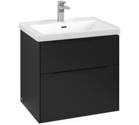 Villeroy & Boch Subway 3.0 armario 62.2x47.8x57.6 cm suspendido, para lavabo negro C576L1VL