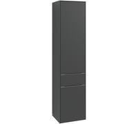 Villeroy & Boch Subway 3.0 armario alto, 1 extraíble y 2 puertas, bisagra derecha, 400x1710x362mm, C59100VH, Color: Frontal/carcasa: roble Arizona, mango: aluminio brillante