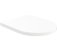Villeroy & Boch Subway 3.0 - Asiento de inodoro con cierre automático, tapa de inodoro extraíble de termoestable irrompible, pieza de repuesto original, forma D, color blanco