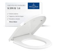 Asiento de inodoro Subway 3.0 de Villeroy & 374 x 438 mm, 8M426101, Color: blanco-alpino