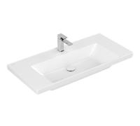 Lavabo de armario Subway 3.0 de Villeroy & Boch, 1 agujero para grifo, sin rebosadero, sin pulir, 1000x470mm, 4A70A201, Color: blanco-alpino