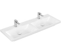 Villeroy & Boch Subway 3.0 lavabo 130x47 cm rectangular clásico-doble blanco brillante 4A71D101