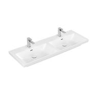 Villeroy & Boch Subway 3.0 lavabo 130x47 cm rectangular clásico-doble blanco brillante 4A71D5R1