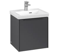 Villeroy & Boch Subway 3.0 Mueble bajo lavabo, 1 puerta, bisagra izquierda, 423x429x378mm, C58102VR, Color: Frente/carcasa: Grafito, Mango: Grafito