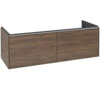 Villeroy & Boch Subway 3.0 Mueble bajo lavabo, 2 extraíbles, 1272x429x478mm, C56700VH, Color: Frontal/carcasa: roble Arizona, mango: aluminio brillante