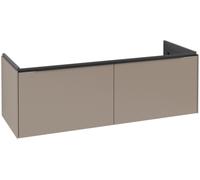 Villeroy & Boch Subway 3.0 Mueble bajo lavabo, 2 extraíbles, 1272x429x478mm, C56701VM, Color: Frontal/carcasa: Taupe, asa: Volcano Black