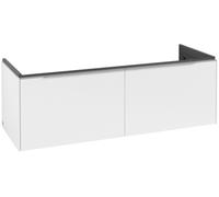 Villeroy & Boch Subway 3.0 mueble bajo lavabo, 2 extraíbles, centro lavabo, 1272x429x478mm, C60100VF, Color: Frente/carcasa: blanco puro, mango: aluminio brillante