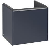 Villeroy & Boch Subway 3.0 Tocador, iluminación LED, 1 cajón, 473x429x408mm, C580L0VQ, Color: Frente/carcasa: azul marino, mango: aluminio brillante