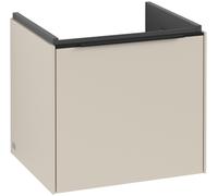 Villeroy & Boch Subway 3.0 Tocador, iluminación LED, 1 cajón, 473x429x408mm, C580L1VN, Color: Frontal/carcasa: Gris Cachemira, mango: Negro Volcán