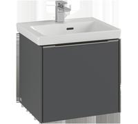 Villeroy & Boch Subway 3.0 Tocador, iluminación LED, 1 cajón, 473x429x408mm, C580L2AH, Color: Frontal/carcasa: Rojo vino, asa: Rojo vino