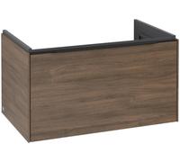 Villeroy & Boch Subway 3.0 Tocador, iluminación LED, 1 cajón, 772x429x478mm, C573L1VH, Color: Frente/carcasa: Roble Arizona, mango: Negro Volcán