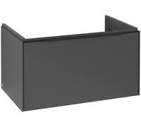 Villeroy & Boch Subway 3.0 Tocador, iluminación LED, 1 cajón, 772x429x478mm, C573L1VR, Color: Frente/cuerpo: grafito, mango: negro volcán