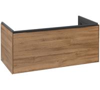 Villeroy & Boch Subway 3.0 Tocador, iluminación LED, 1 cajón, 973x429x478mm, C569L1RH, Color: Frontal/carcasa: roble de Kansas, mango: negro volcán
