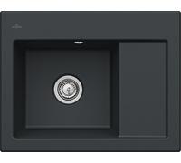 Villeroy & Boch Subway fregadero de cerámica 65x51 cm negro 331201R7