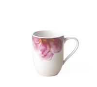 Villeroy & Boch Taza Grande Con Asa Rose Garden, 340 Ml, Porcelana Premium, Blanco/Rosa